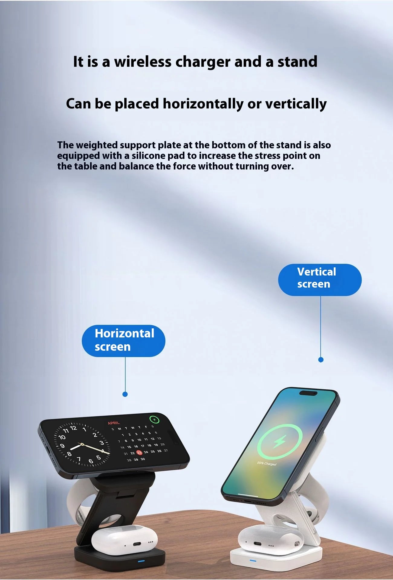 Cargador Plegable Portatil 3 en 1